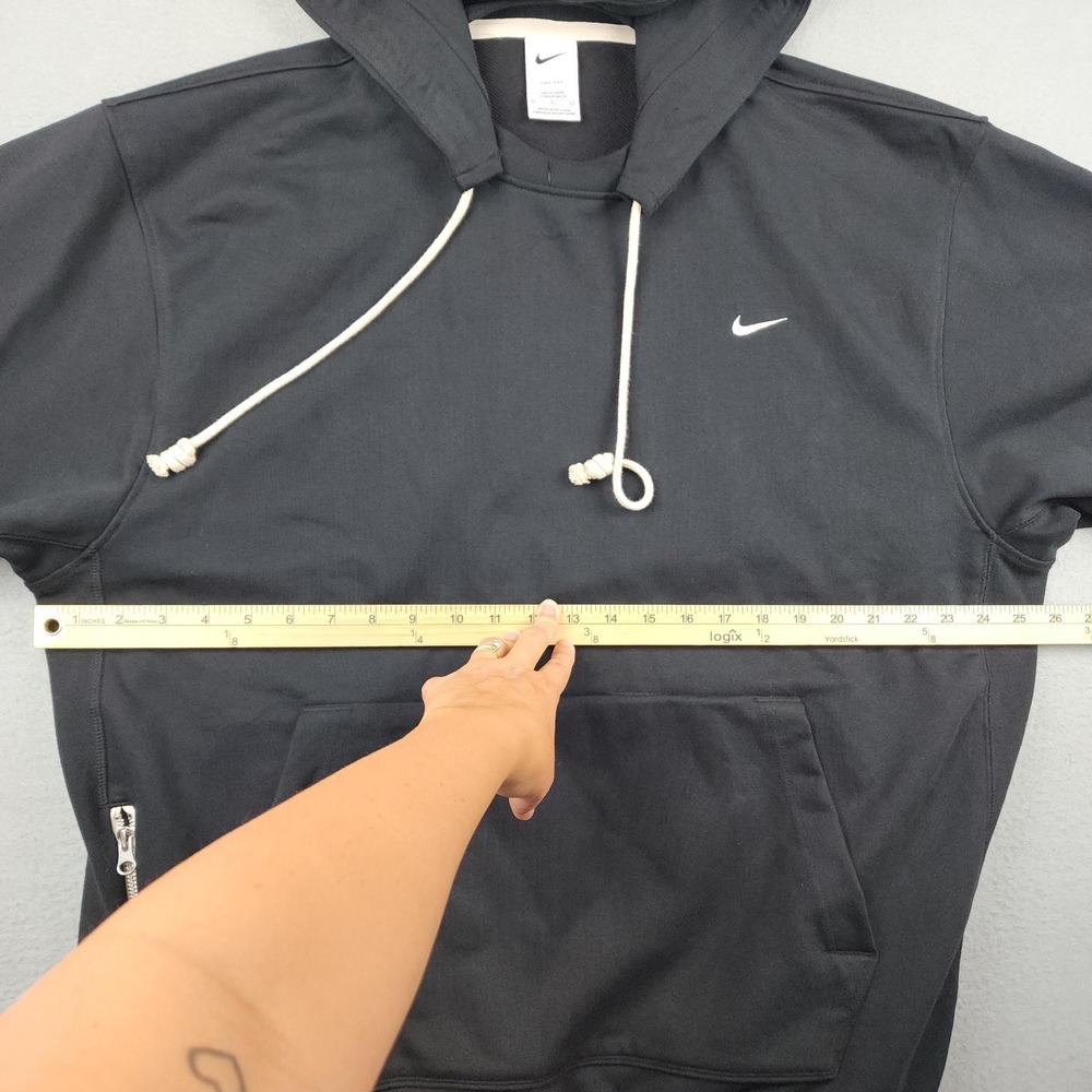 Nike Dri-FIT Hoodie Mens XLT Black Standard Issue Pullover Sweatshirt DQ5818-010 - Picture 8 of 11